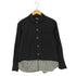 ブラックコムデギャルソン BLACK COMME des GARCONS 後染め ギンガムチェック 丸襟 ラウンドカラー シャツ レディース JPN:S