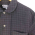 ブラックコムデギャルソン BLACK COMME des GARCONS 後染め ギンガムチェック 丸襟 ラウンドカラー シャツ レディース JPN:S