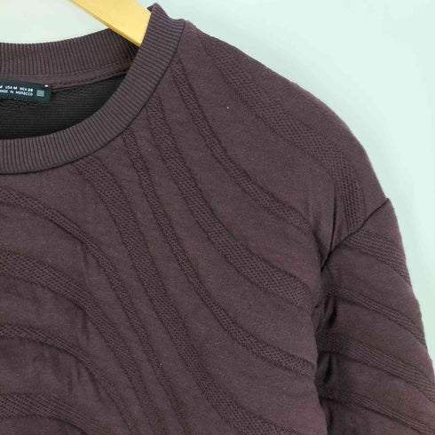 ザラ ZARA ウェーブパターン クルーネックスウェット レディース import:M