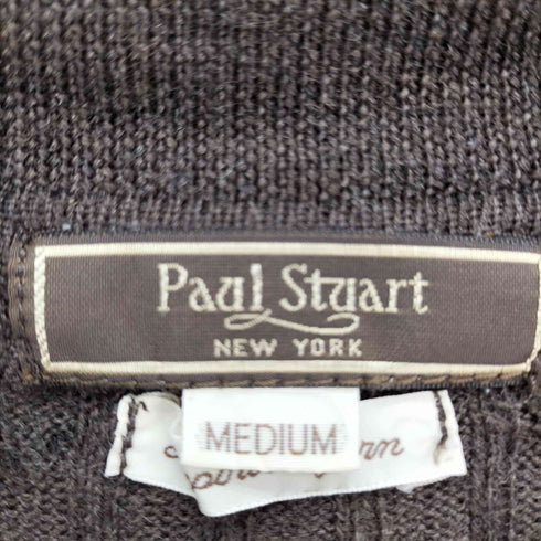 ポールスチュアート Paul Stuart Imported Yarn ケーブル ウール ニット カーディガン メンズ import:M