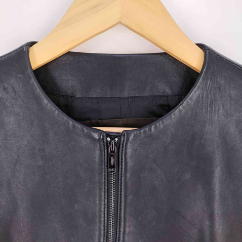 マッキントッシュ ロンドン Mackintosh LONDON 羊革 シープレザー ノーカラー ライダースジャケット レディース 38