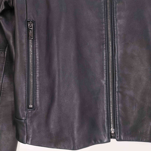 マッキントッシュ ロンドン Mackintosh LONDON 羊革 シープレザー ノーカラー ライダースジャケット レディース 38