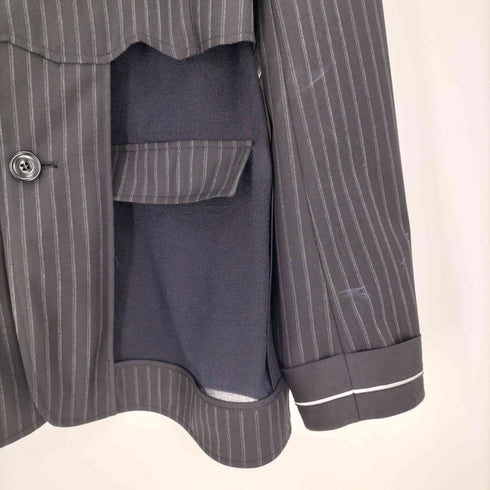 アンダースンベル Andersson Bell 25SS ADSB INSIDE OUT STRIPE SHEER JACKET インサイドアウト ストライプ シアー ジャケット メンズ import:S