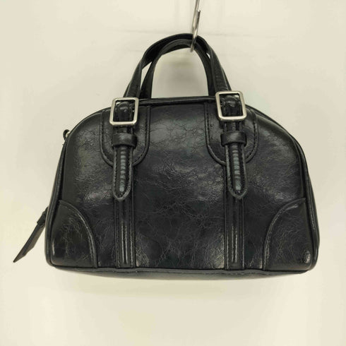 ザラ ZARA フェイクレザー 2WAY ハンドバッグ ショルダー バッグ ひび割れ加工 レディース M