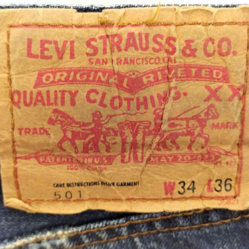 リーバイスヴィンテージクロージング Levis Vintage Clothing 00S 日本製 501 1983年モデル ボタン裏J09 ボタンフライ セルビッジ デニム パンツ 02年製 メンズ W34 L36