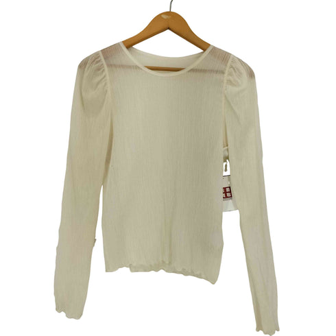 ノーブル Noble 22ss シアークレープジャージパフスリーブTシャツ レディース