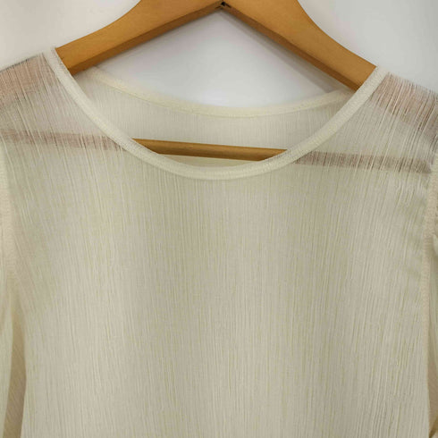 ノーブル Noble 22ss シアークレープジャージパフスリーブTシャツ レディース