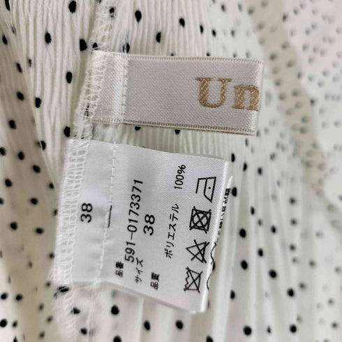 アナカ UNACA プリーツドットブラウス レディース 38