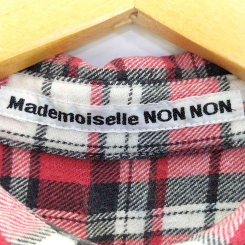 マドモアゼルノンノン mademoiselle NON NON コットン ネルシャツ レディース