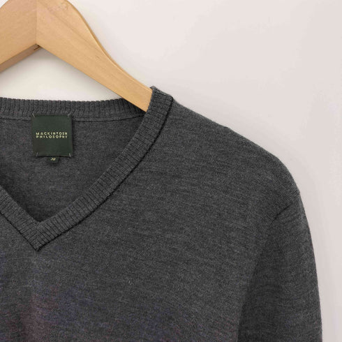 マッキントッシュフィロソフィー MACKINTOSH PHILOSOPHY ウールVネックニット レディース 38