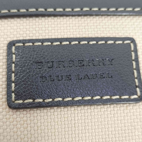 バーバリーブルーレーベル BURBERRY BLUE LABEL ロゴ刺繍 キャンバス ショルダーバッグ レディース