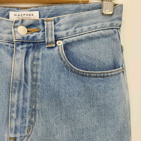 マカフィー MACPHEE コットンデニム ワイドストレートデニム レディース JPN:36