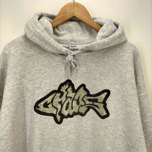 カオスフィッシングクラブ chaos fishing club chaos FishHoodie フィッシュ プリント プルオーバー パーカー メンズ JPN:XL