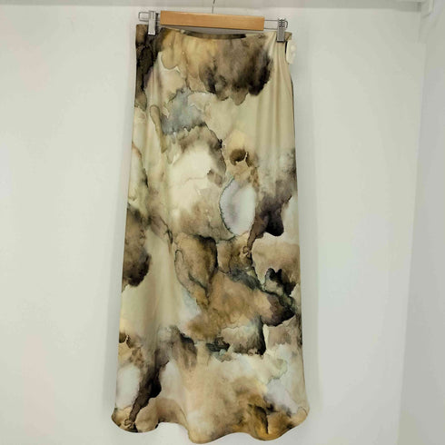 ザラ ZARA 24ss SATIN SHIRT WITH TIE-DYE EFFECT Set Up レディース XS