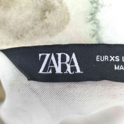ザラ ZARA 24ss SATIN SHIRT WITH TIE-DYE EFFECT Set Up レディース XS