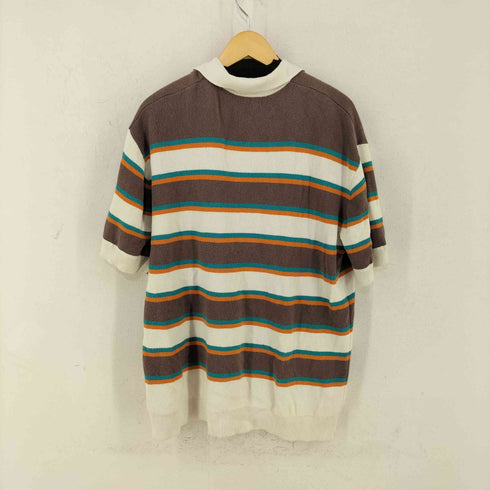 ザラ ZARA 肉厚生地 ボーダーポロシャツ メンズ import:XL