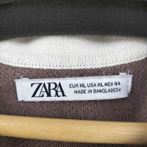 ザラ ZARA 肉厚生地 ボーダーポロシャツ メンズ import:XL