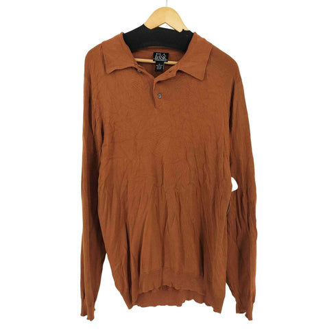 ジョスエーバンク Jos A Bank シルク100 ニットポロ メンズ import:XL