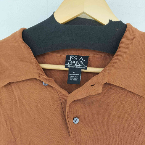 ジョスエーバンク Jos A Bank シルク100 ニットポロ メンズ import:XL