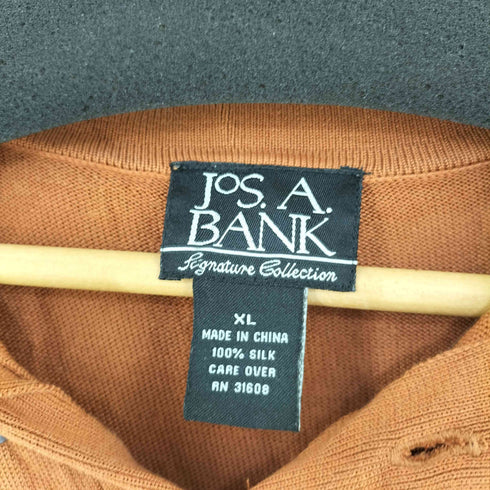 ジョスエーバンク Jos A Bank シルク100 ニットポロ メンズ import:XL