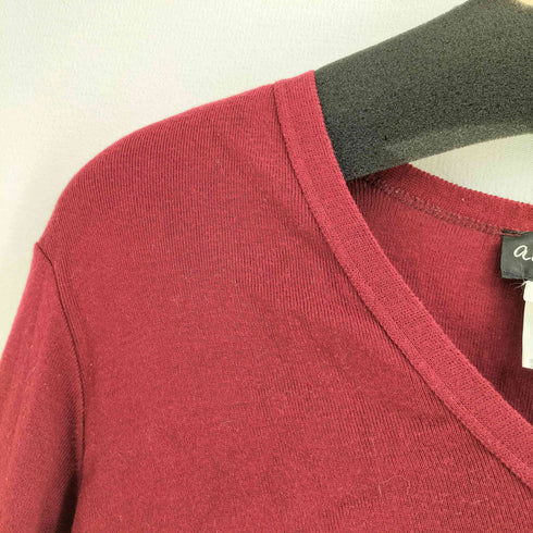 アニエスベー agnes b. 90-00s フランス製 コットン Vネック 長袖ニット レディース US:0-2