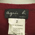 アニエスベー agnes b. 90-00s フランス製 コットン Vネック 長袖ニット レディース US:0-2