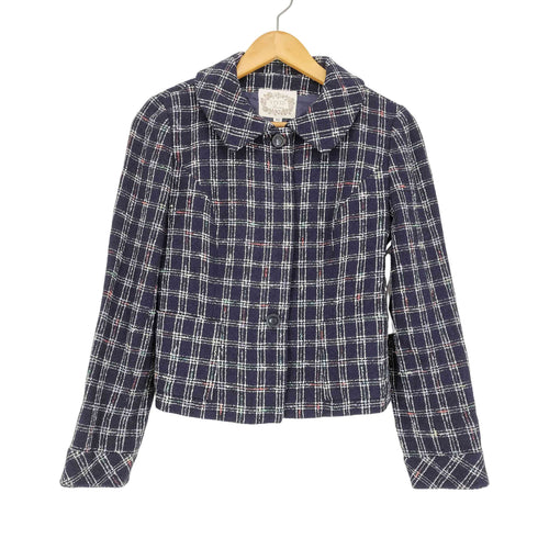 VIVID boutique チェック ツイードジャケット レディース 9A3