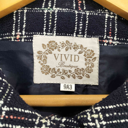 VIVID boutique チェック ツイードジャケット レディース 9A3