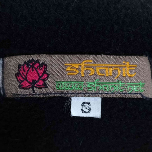 shanit ドローコード付き パッチワーク 裏地フリースフーデッドジャケット レディース S