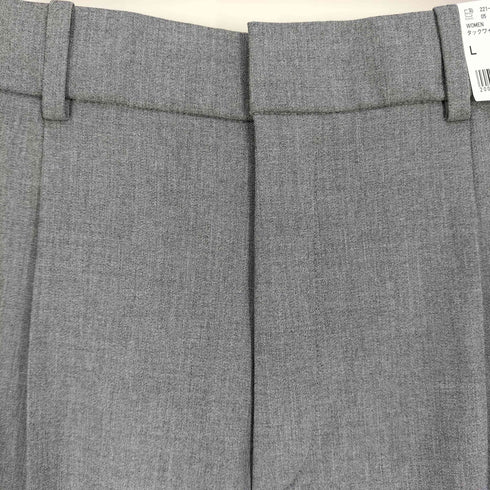 ユニクロ UNIQLO タックワイドパンツ レディース JPN:L