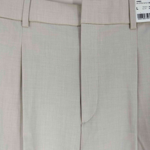 ユニクロ UNIQLO タックワイドパンツ レディース JPN:L