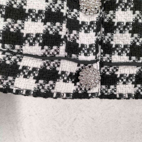 ザラ ZARA ツイードチェックジャケット レディース import:S