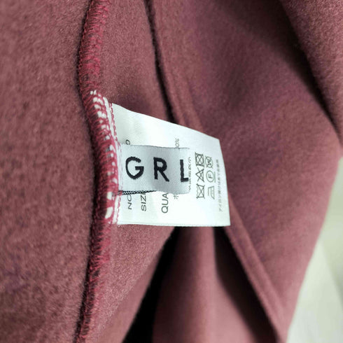 グレイル GRL ケープ付きリボンベルトチェスターロングコート レディース import:S