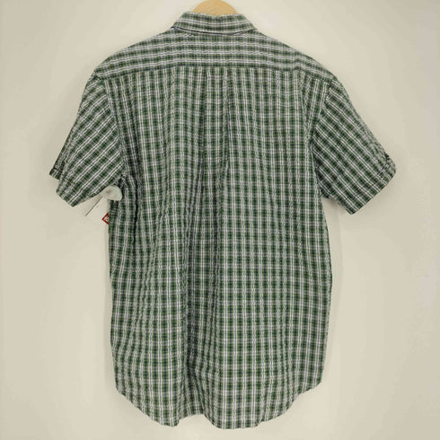 チャップスラルフローレン CHAPS RALPH LAUREN ロゴ タブ S/S シアサッカー チェック シャツ メンズ import:M