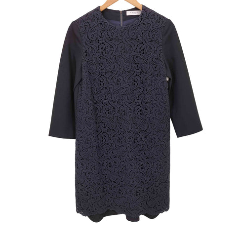 アドーア ADORE 切替デザイン L/S レース ワンピース レディース JPN:36