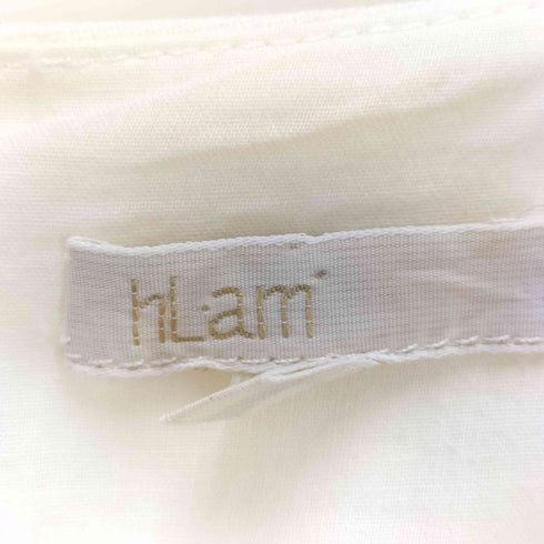 hLam イタリア製 レースデザイン ノースリーブ リネン ワンピース レディース EUR:40