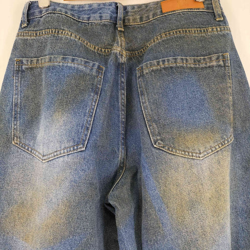 リメイク ダーティ加工バギーデニムパンツ メンズ JPN:L