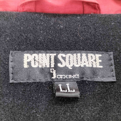 POINT SQUARE 刺繍ロゴ ジップアップ フーデッドジャケット メンズ LL