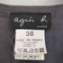 アニエスベー agnes b. 90-00s フランス製 リネン Vネック 長袖マキシワンピース レディース FR:38