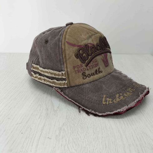 ダメージ加工6パネルキャップ メンズ