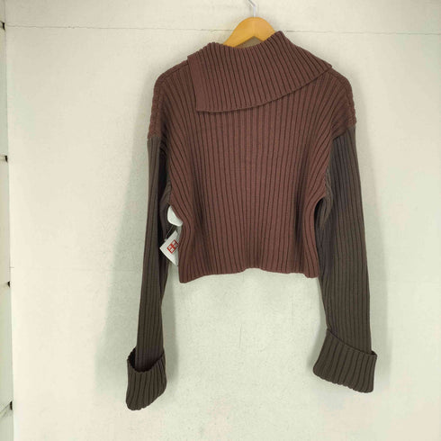 ザラ ZARA リブニット クロップドセーター レディース import:M