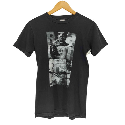1999 袖裾シングル 両面プリントクルーネックTシャツ メンズ