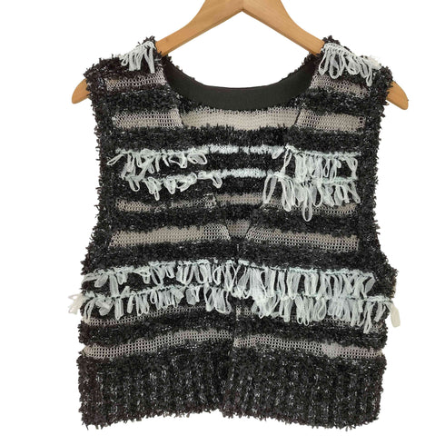 ファーストハンド Firsthand 25SS 異素材ボーダーフリンジニットベスト レディース FREE