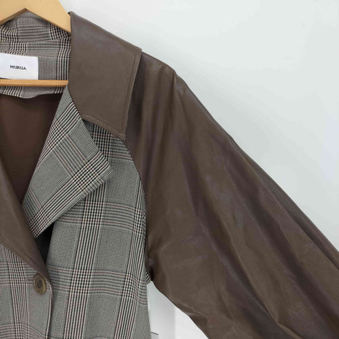 ムルーア MURUA 20AW マテリアル ミックス トレンチ コート レディース FREE