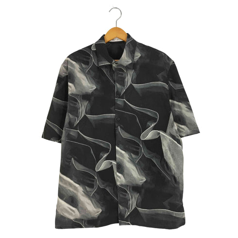 ザラ ZARA スモークパターン シアサッカー レギュラーカラー シャツ メンズ import:M