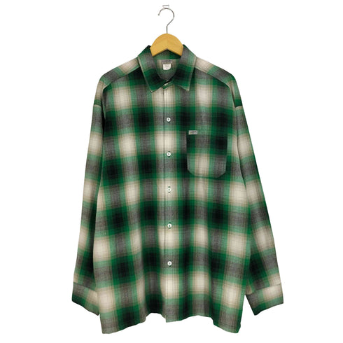 キャルトップ CALTOP USA製 L/S SHIRT オンブレチェック シャツ メンズ import:XL