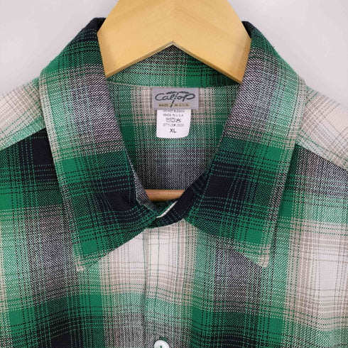 キャルトップ CALTOP USA製 L/S SHIRT オンブレチェック シャツ メンズ import:XL