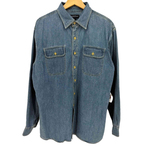 ランズエンド LANDS END 00s デニムワークシャツ メンズ L