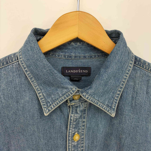 ランズエンド LANDS END 00s デニムワークシャツ メンズ L