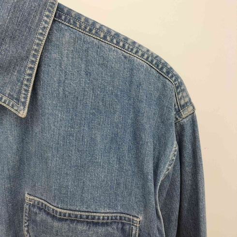 ランズエンド LANDS END 00s デニムワークシャツ メンズ L